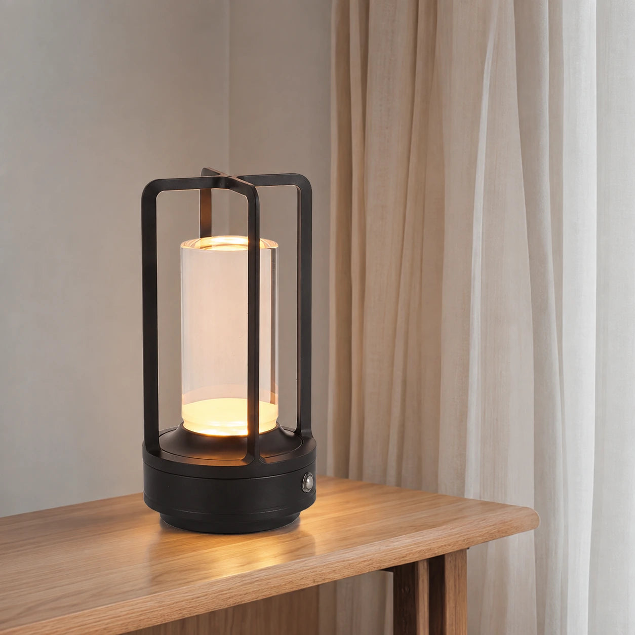 Rechargeable Lantern-Style LED Table Lamp