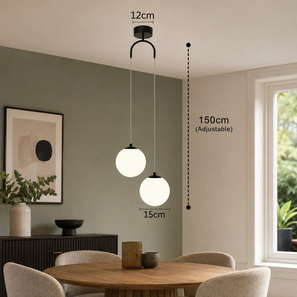 Modern Glass Globe Pendant Light