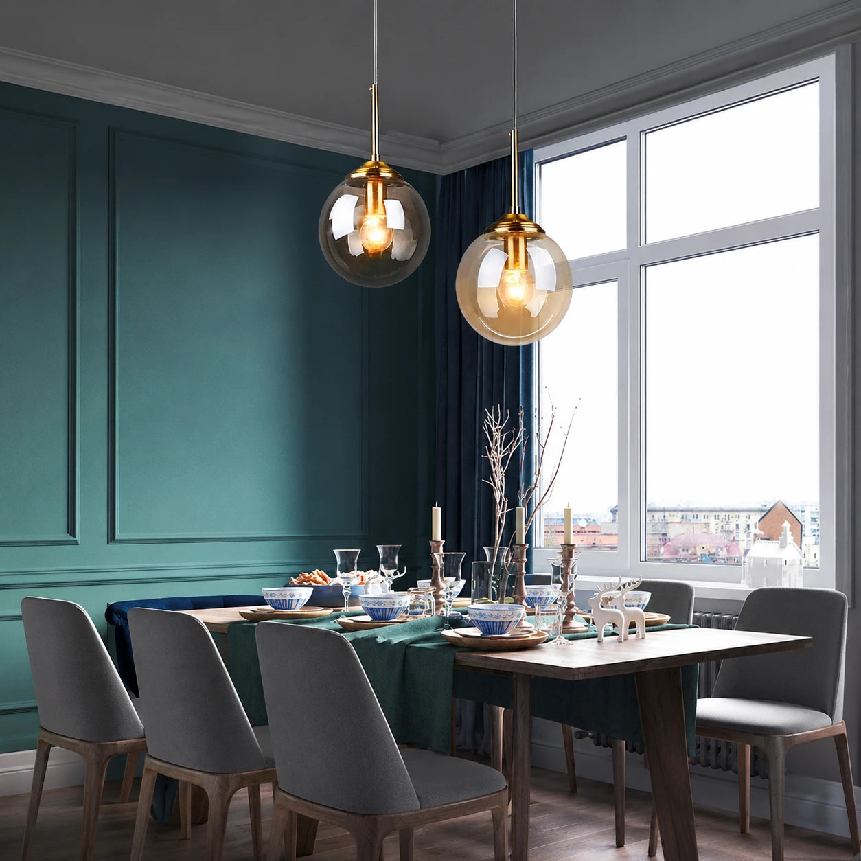 Modern Globe Glass Pendant Light