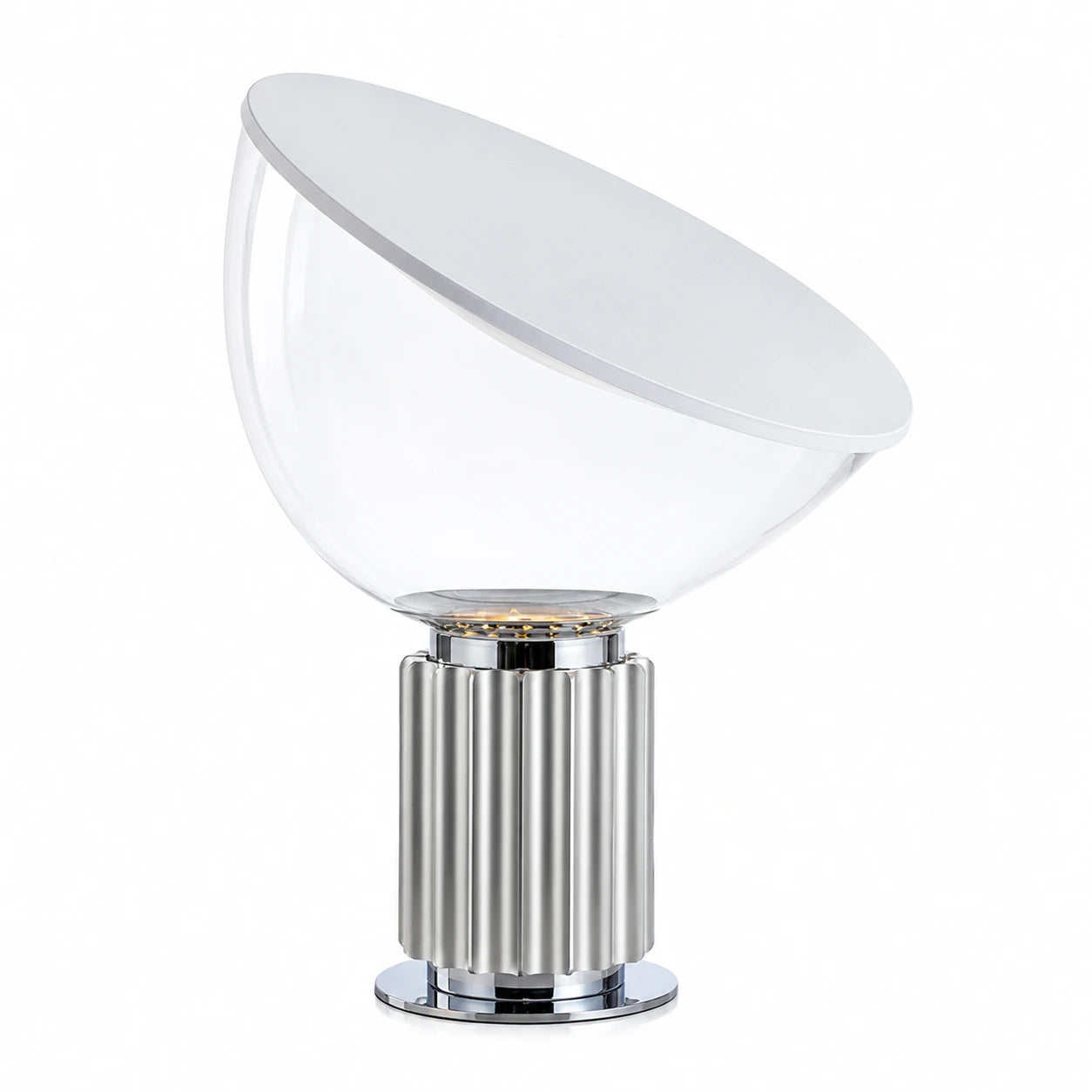 Sculptural Glass Bowl Table Lamp