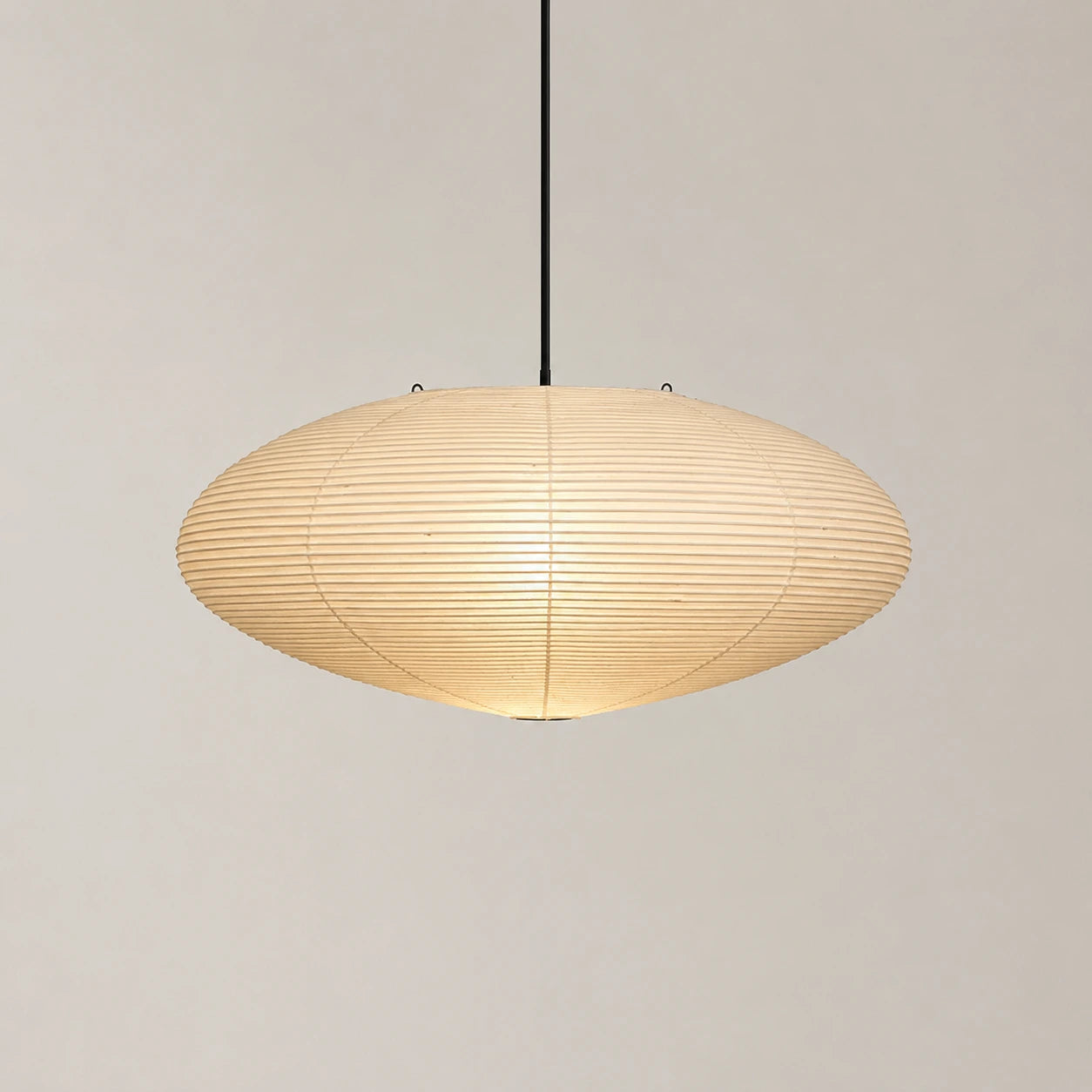 Japanese Oval Rice Paper Pendant Light