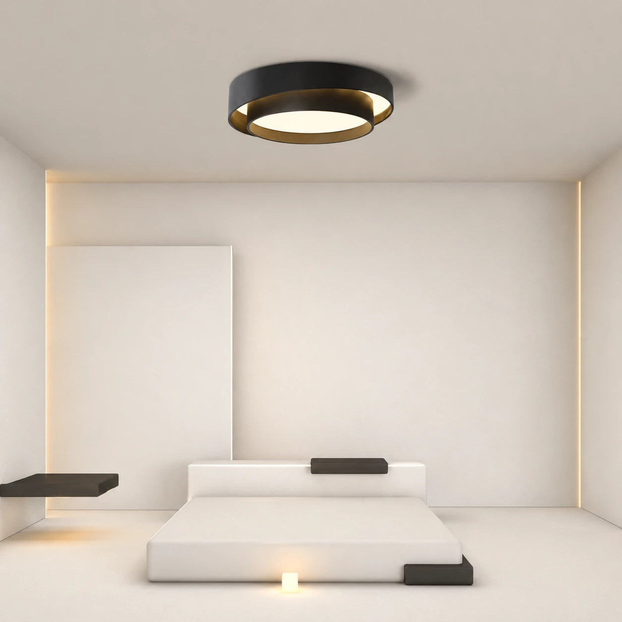 Modern Concentric Ring LED Flush Mount Ceiling Light