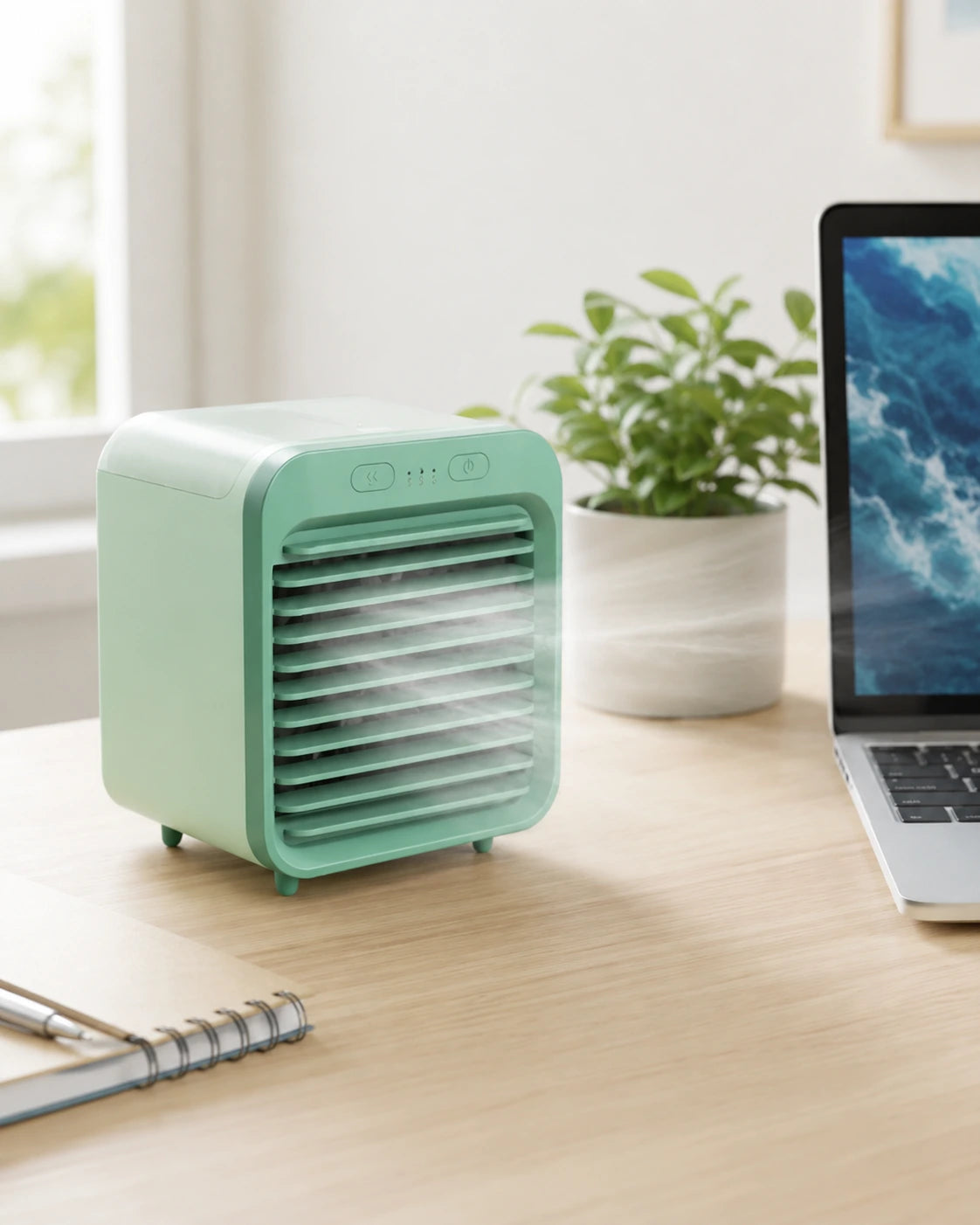 Portable USB Rechargeable Air Conditioner Fan with Mini Humidifier for Home and Office