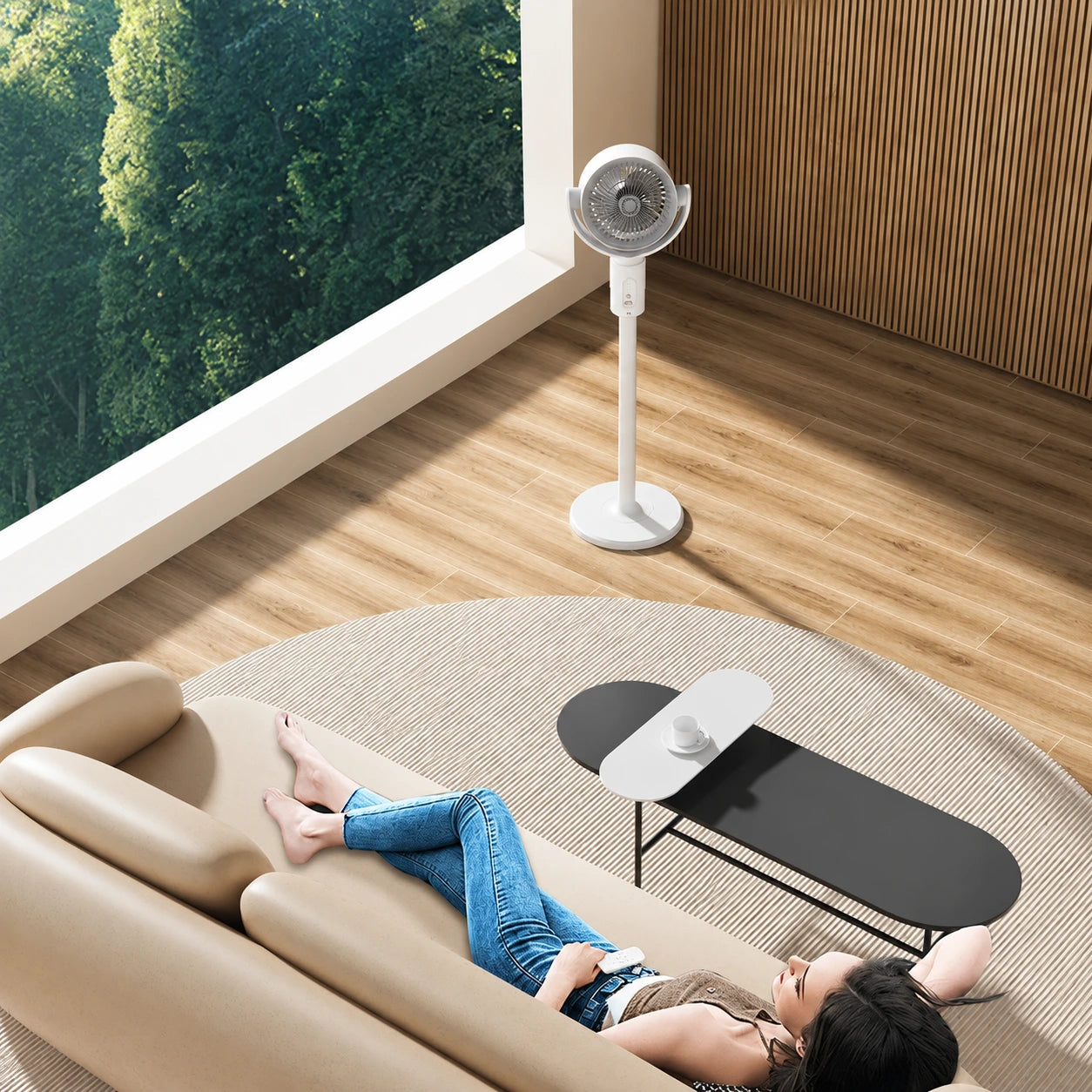 Rechargeable Oscillating Stand Fan