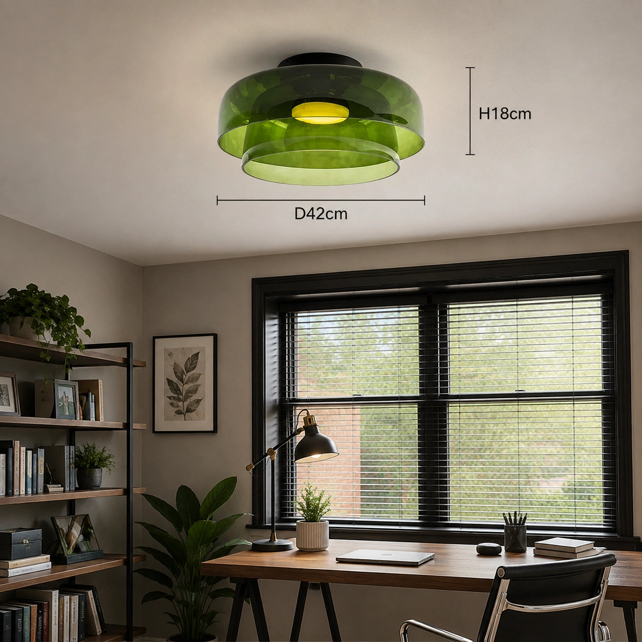 Art Deco Glass Ceiling Light