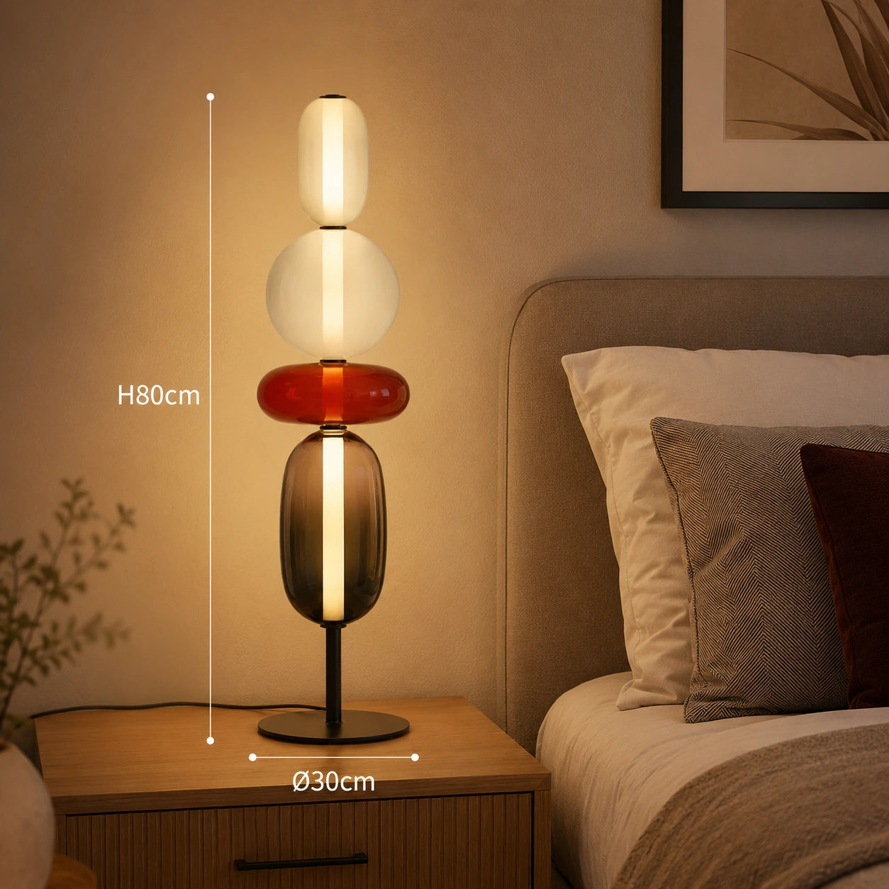 Modern Stained Glass LED Table & Floor Lamp