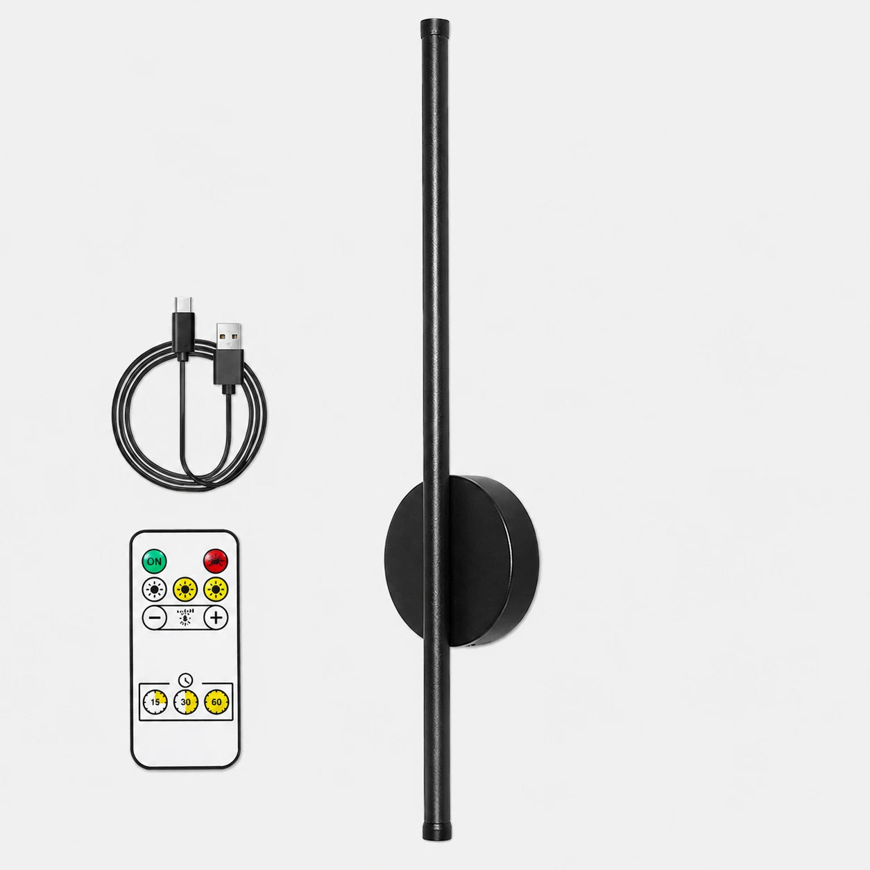Rechargeable Rotatable LED Wall Light with Remote Control