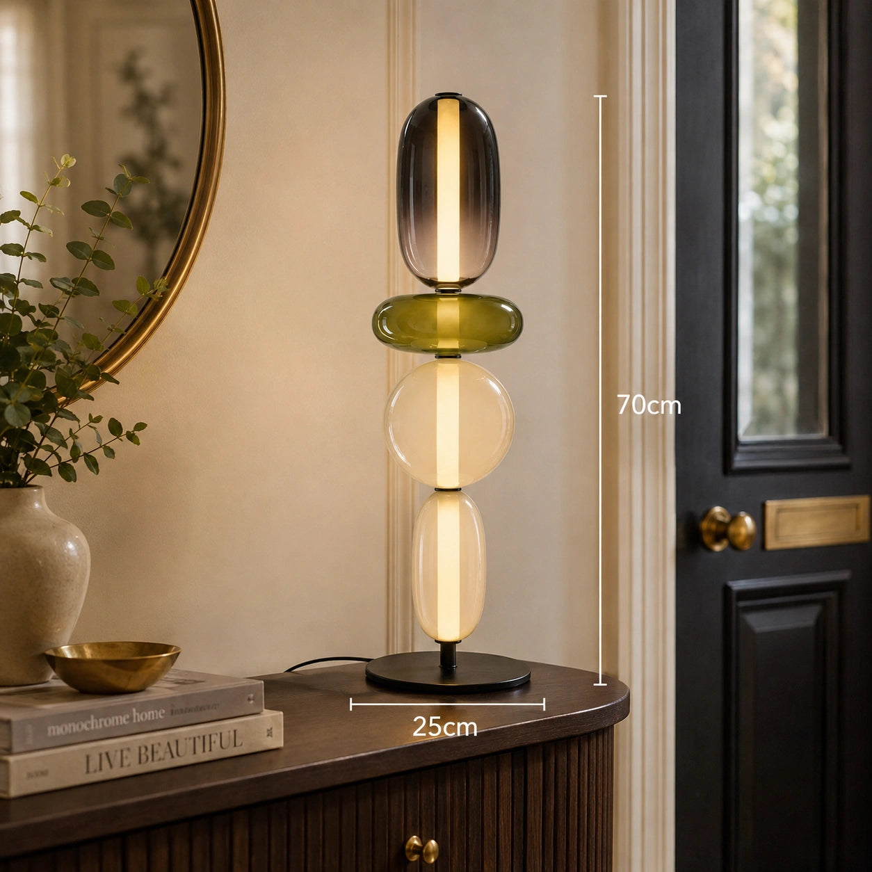 Modern Stained Glass LED Table & Floor Lamp