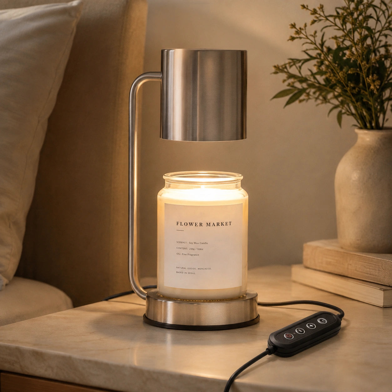 Electric Candle Warmer Lamp with Dimmer and Timer