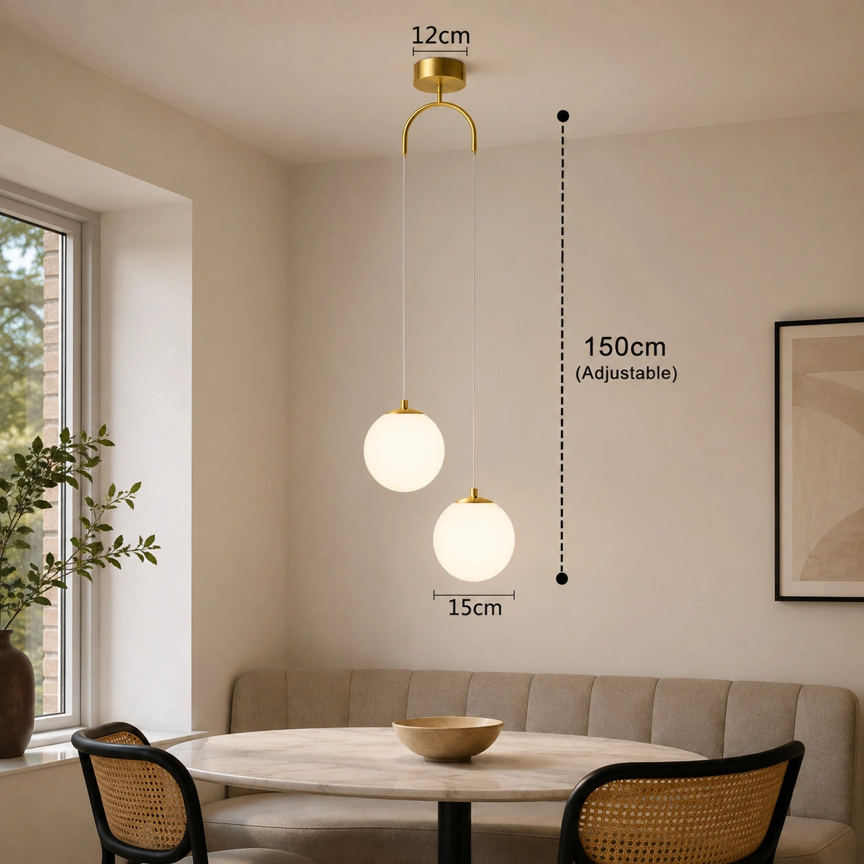 Modern Glass Globe Pendant Light