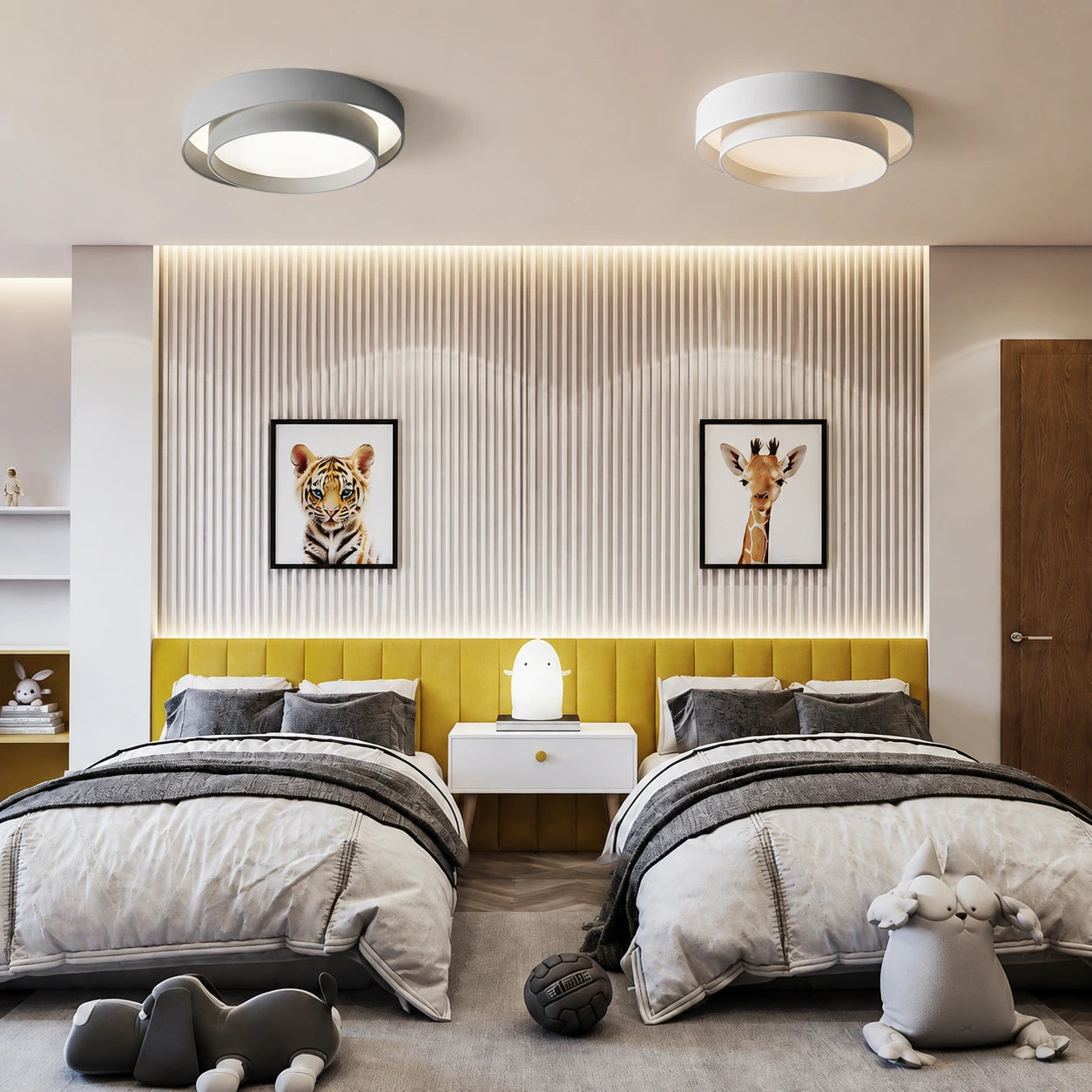 Modern Concentric Ring LED Flush Mount Ceiling Light