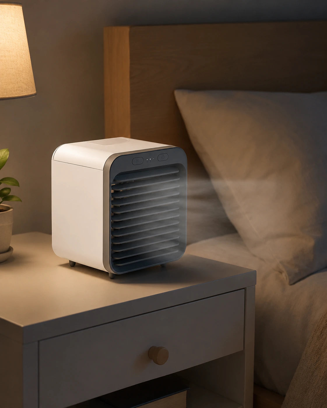 Portable USB Rechargeable Air Conditioner Fan with Mini Humidifier for Home and Office