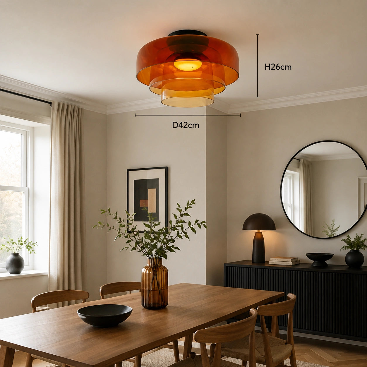 Art Deco Glass Ceiling Light