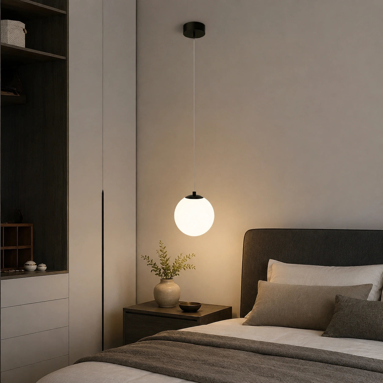 Modern Glass Globe Pendant Light