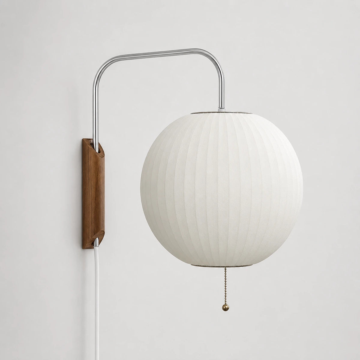 Japanese Silk Lantern Wall Light