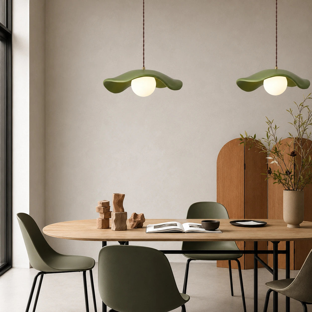 Sculptural Wabi-Sabi Pendant Light