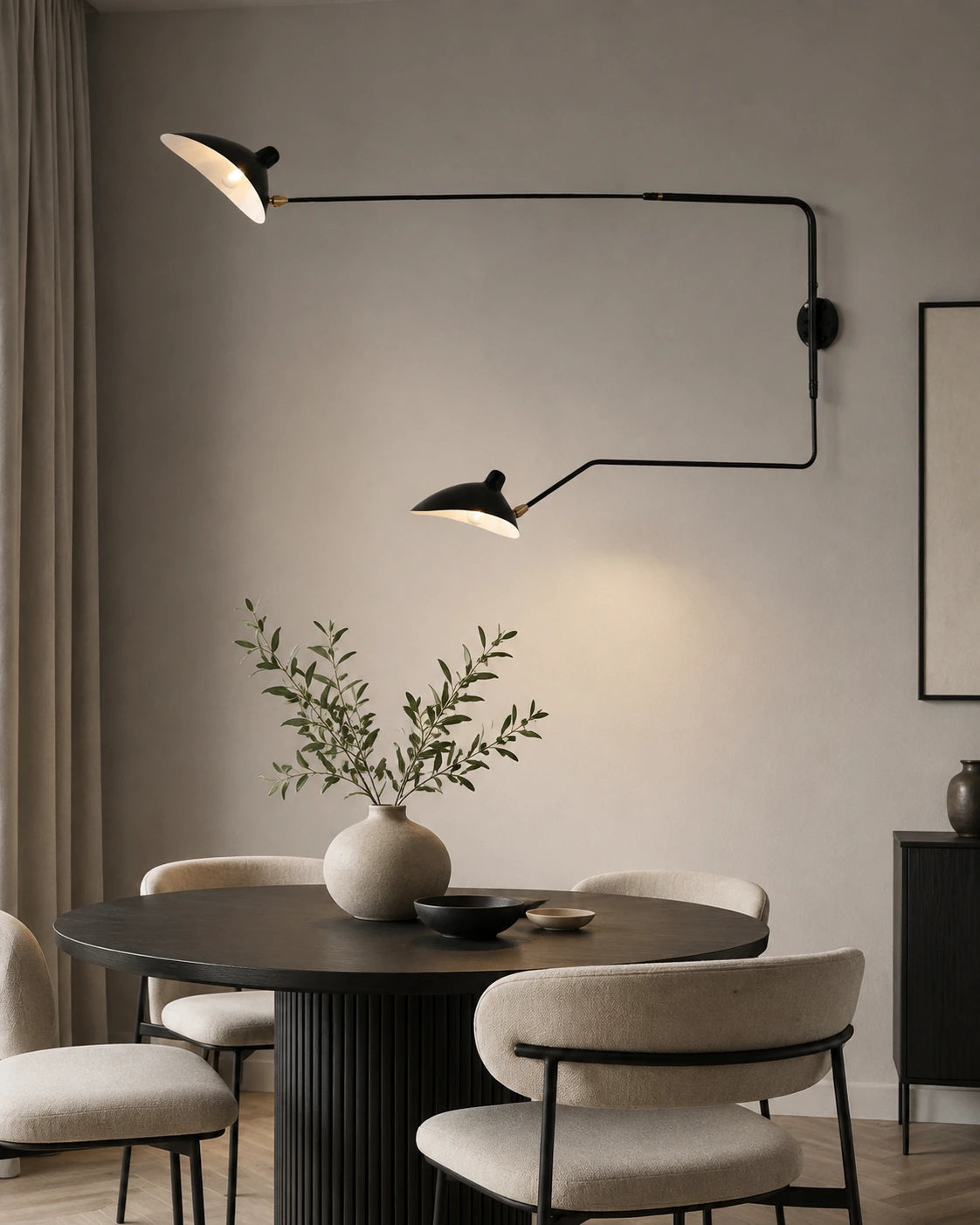 Adjustable Long-Arm Industrial Wall Lamp