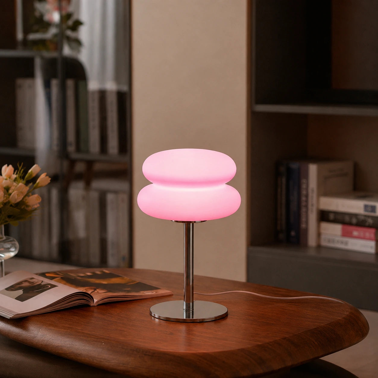 Retro Double-Dome Glass Table Lamp