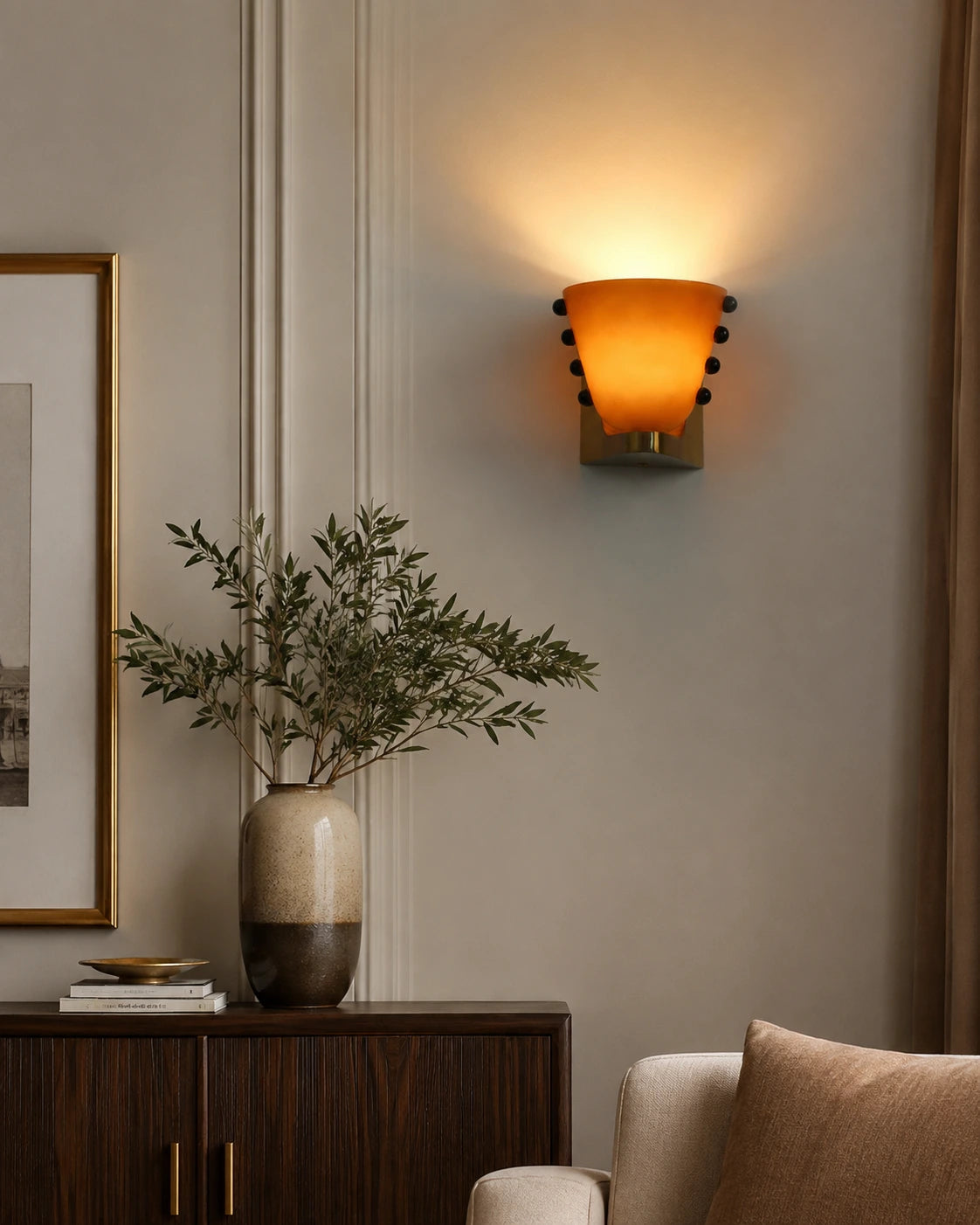 French Minimalist Glass Wall Light