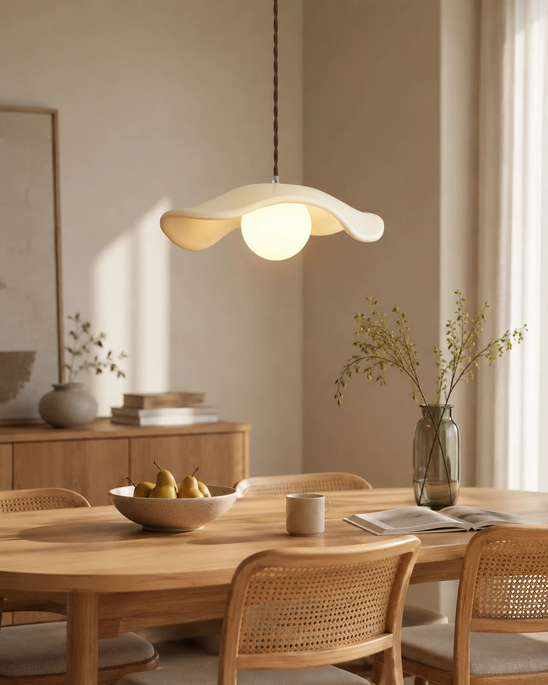Sculptural Wabi-Sabi Pendant Light