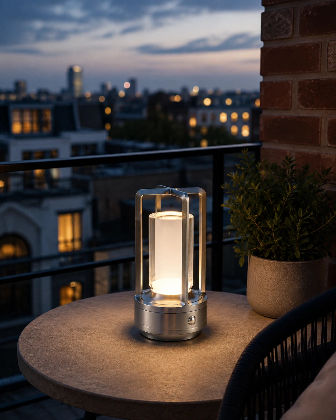 Rechargeable Lantern-Style LED Table Lamp