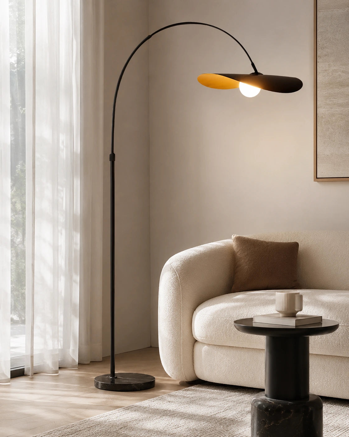 Modern Sculptural Arc Floor Lamp