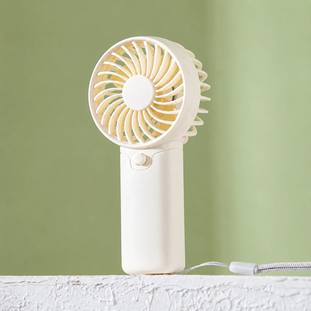 Portable Handheld Fan with Wrist Strap, Battery Operated, 1 Speed Setting, Lightweight