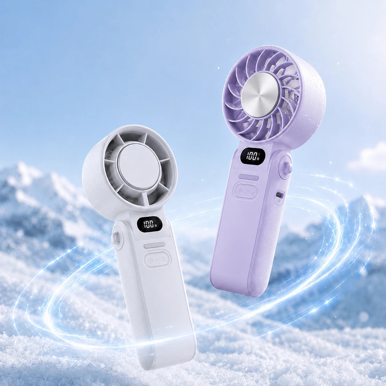 Portable Handheld Fan 3600mAh Rechargeable with 100 Speeds