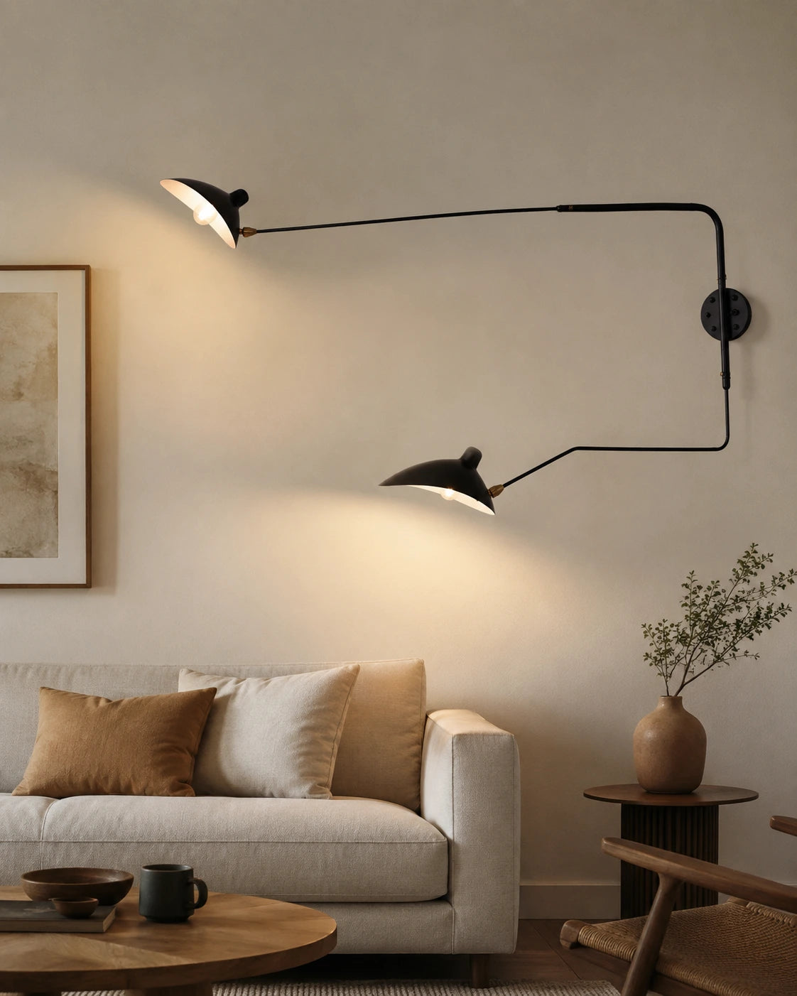 Adjustable Long-Arm Industrial Wall Lamp