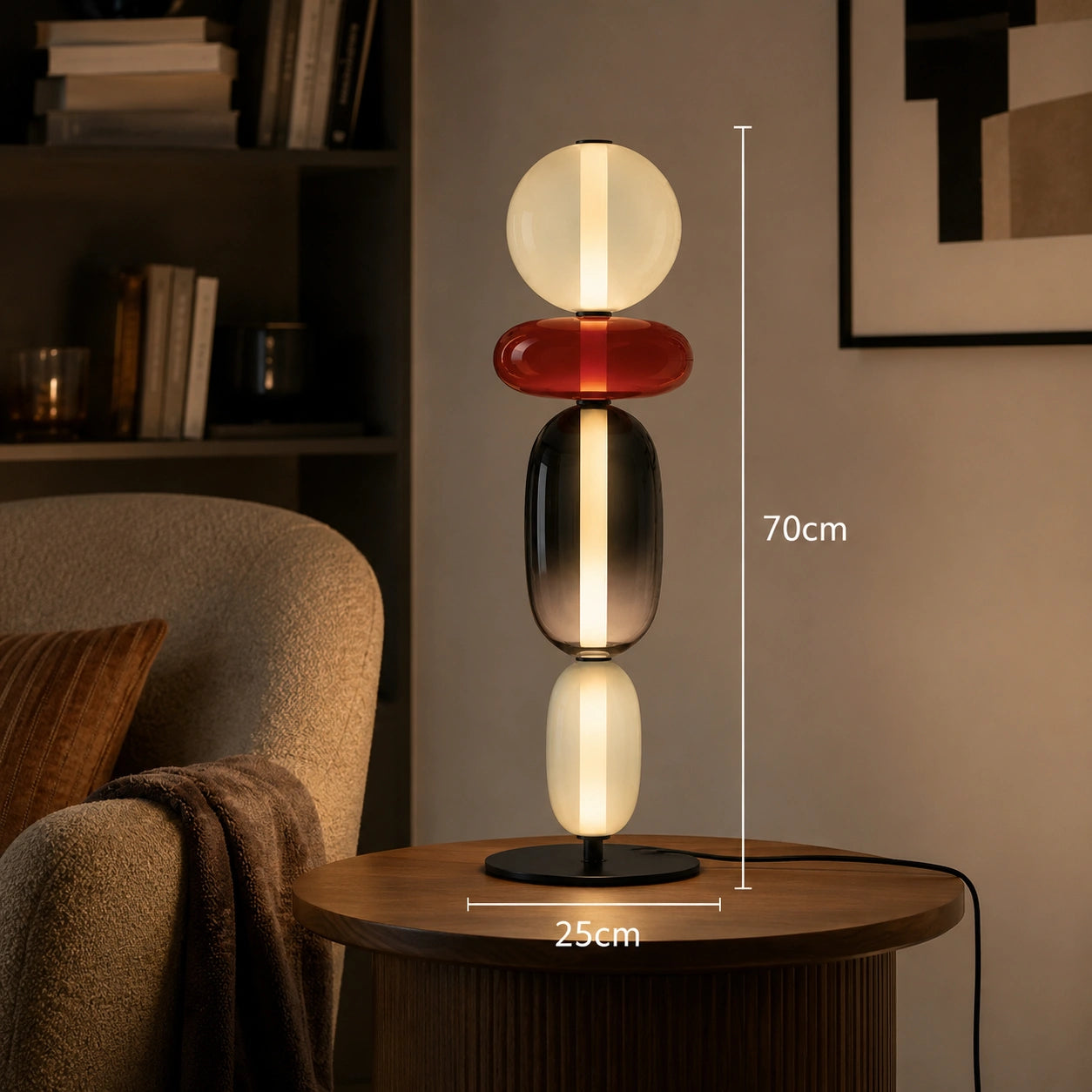 Modern Stained Glass LED Table & Floor Lamp