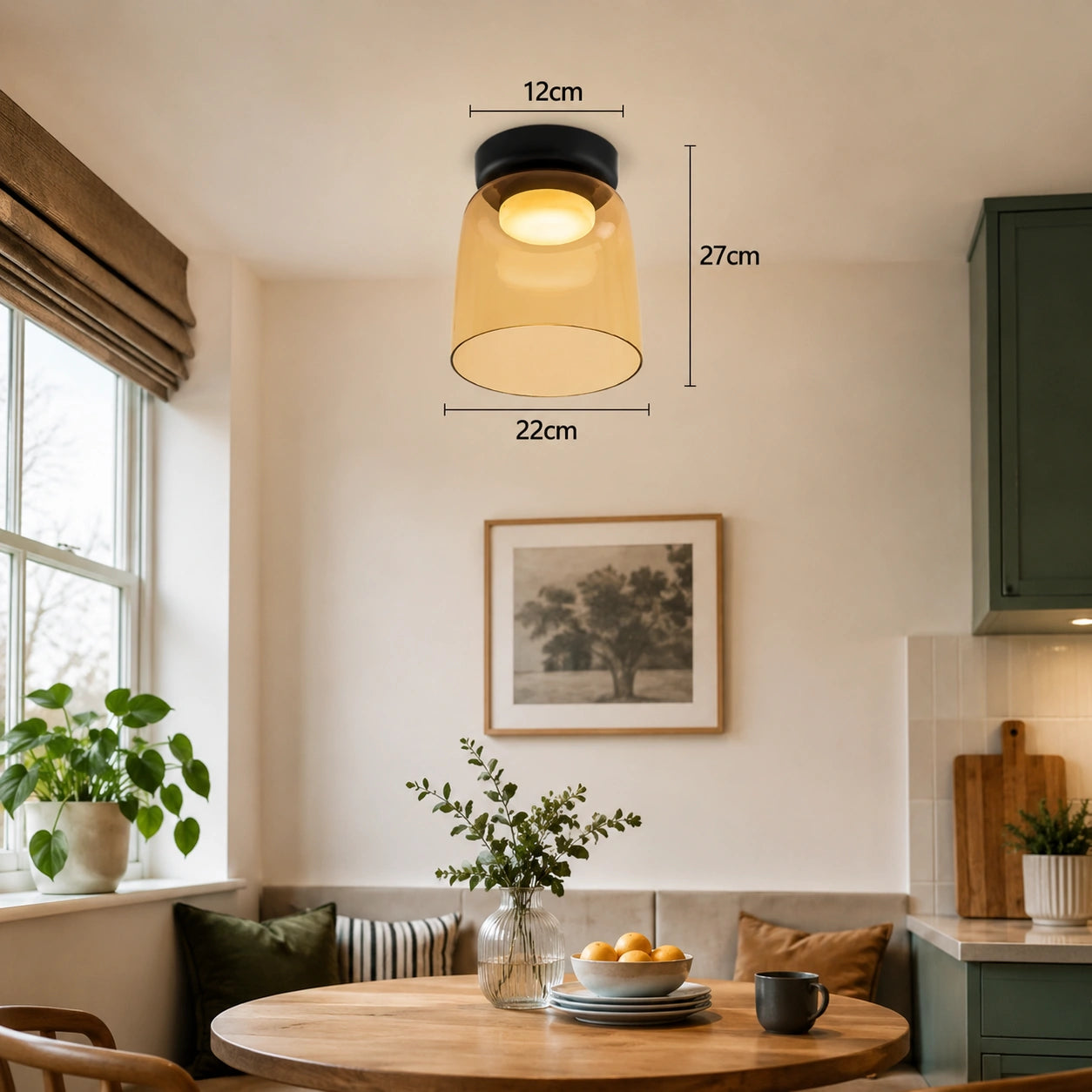 Art Deco Glass Ceiling Light