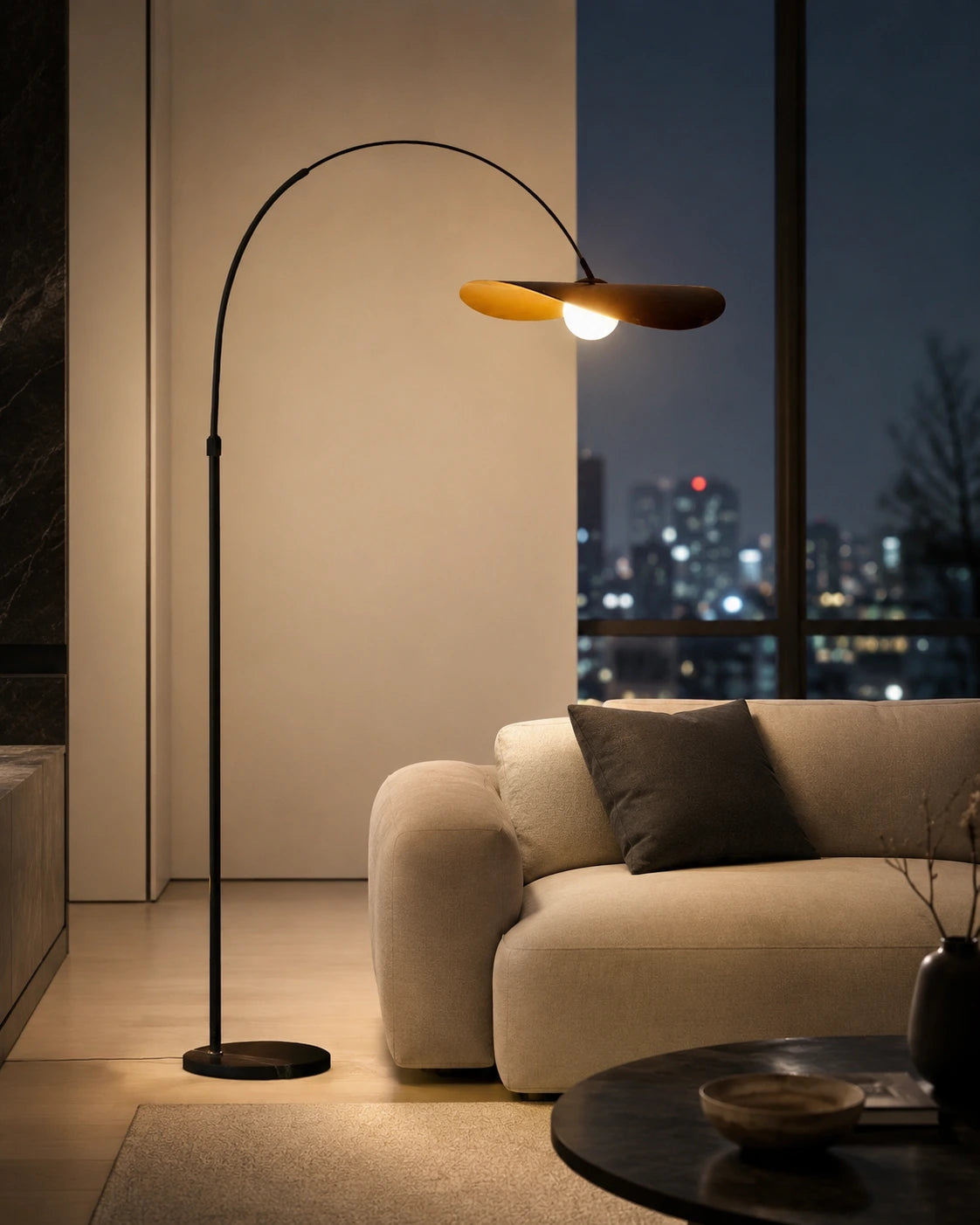 Modern Sculptural Arc Floor Lamp