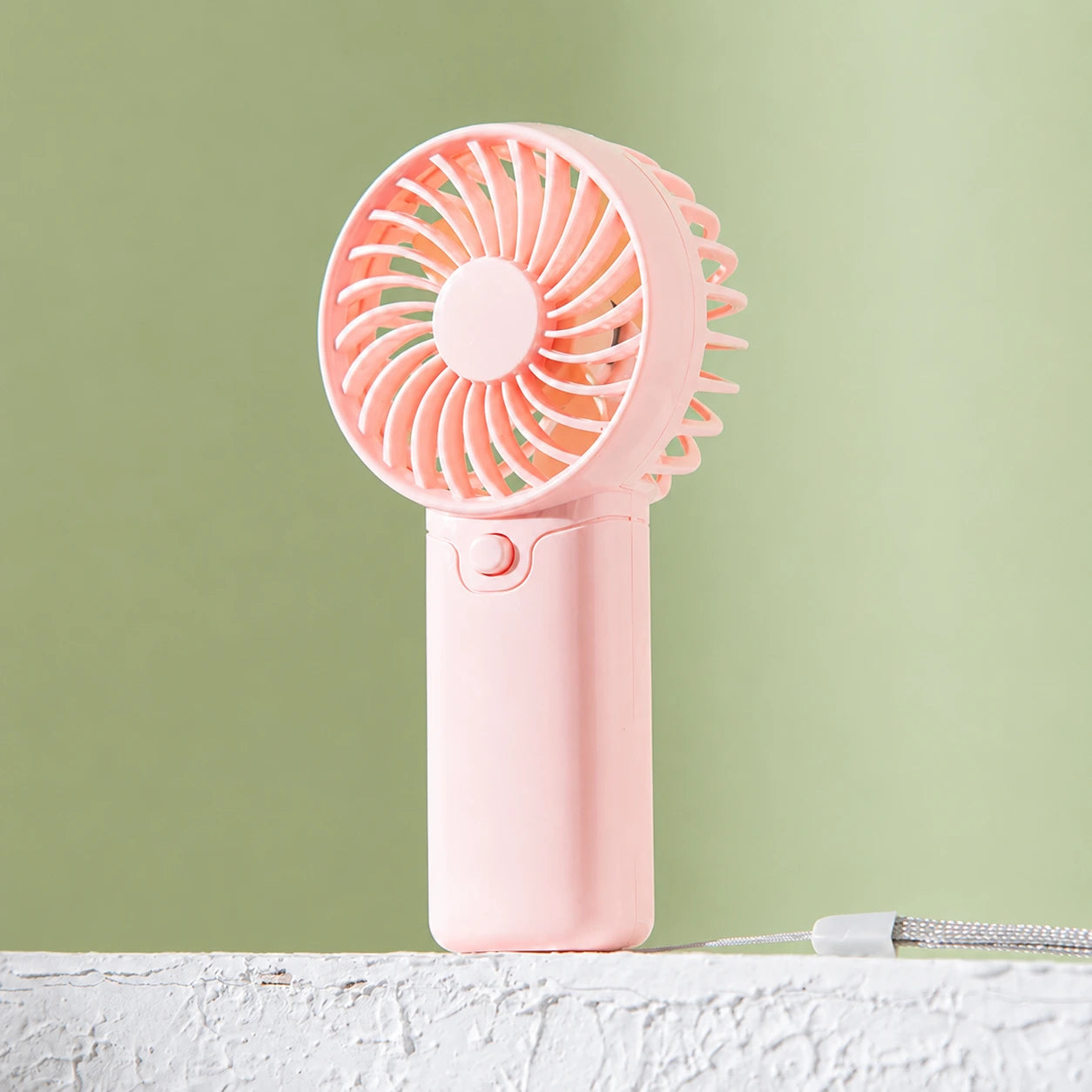 Portable Handheld Fan with Wrist Strap, Battery Operated, 1 Speed Setting, Lightweight
