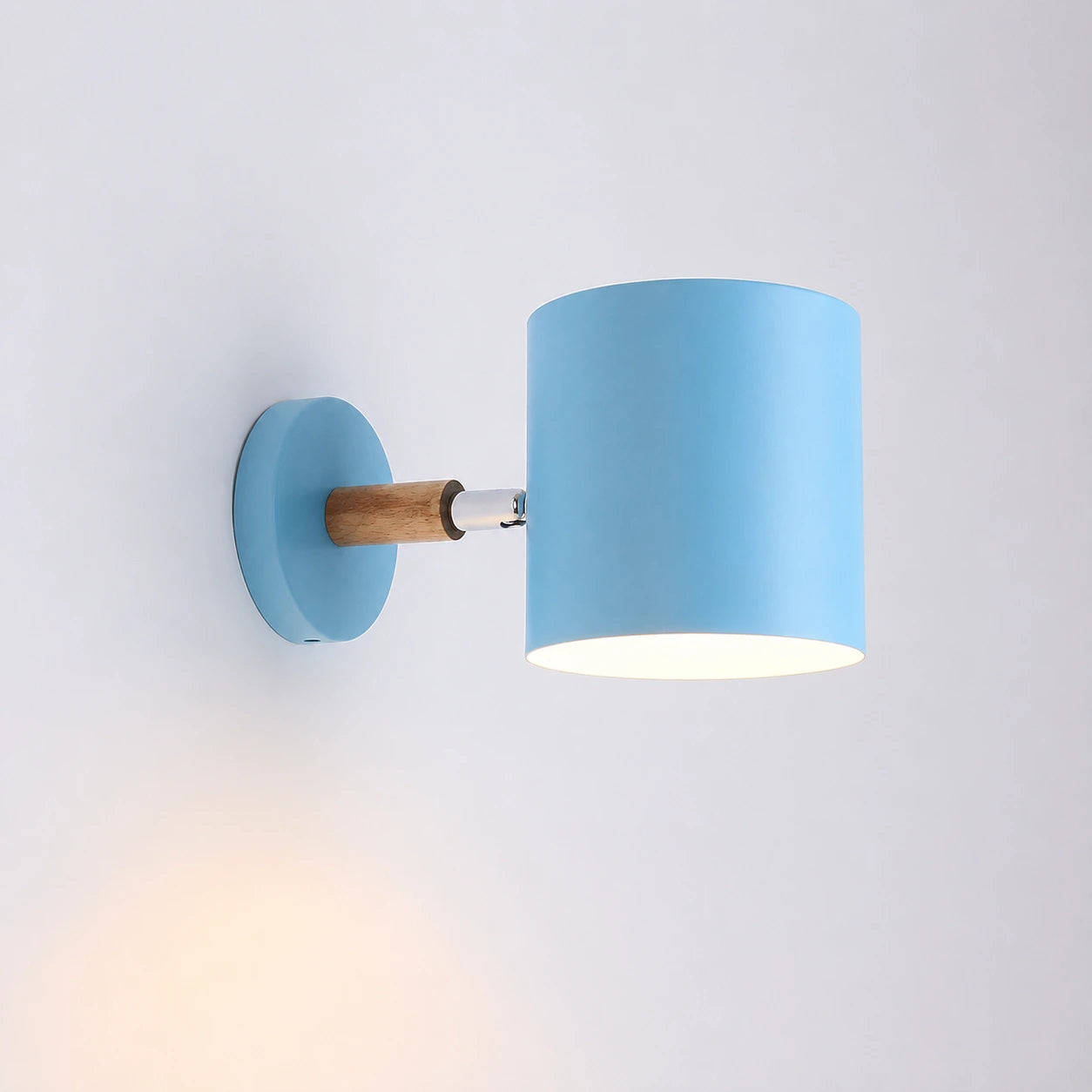 Modern Adjustable Wood and Metal Wall Light