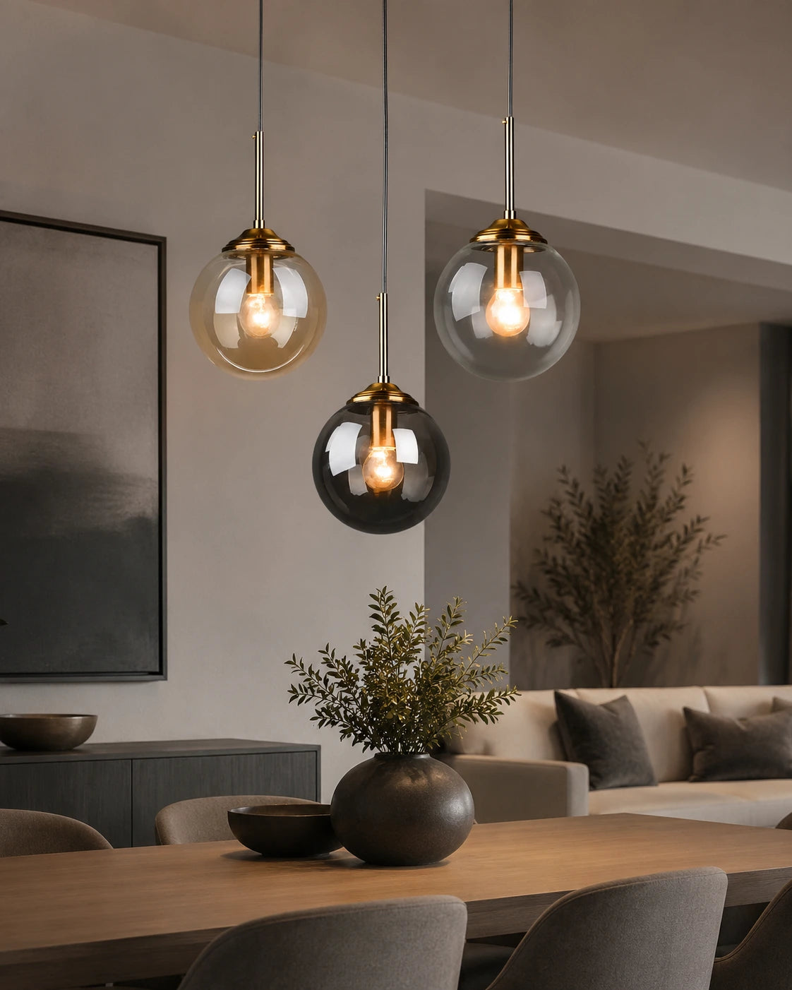 Modern Globe Glass Pendant Light