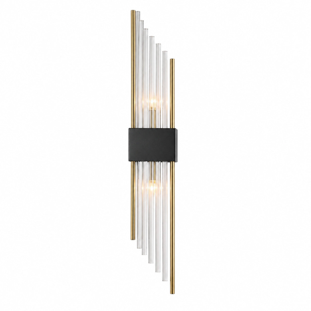 Modern Crystal Wall Light with Metal Frame