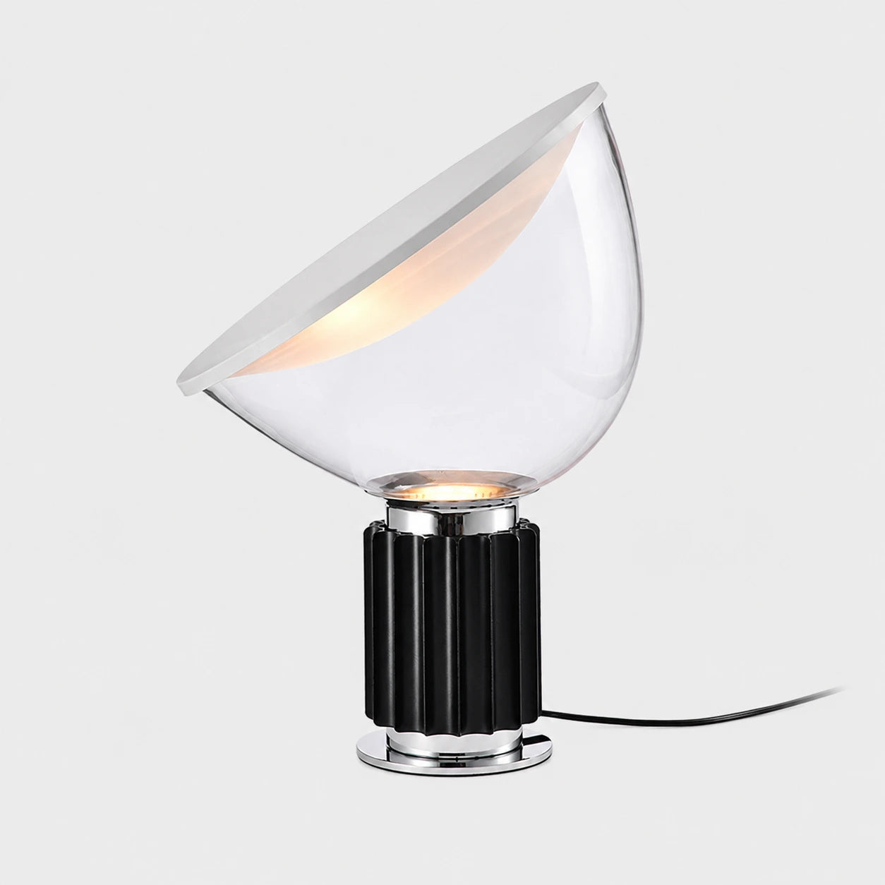 Sculptural Glass Bowl Table Lamp
