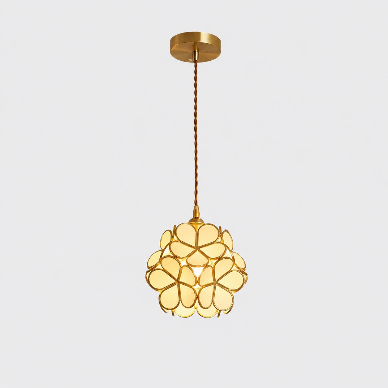 Floral Glass Petal Pendant Light