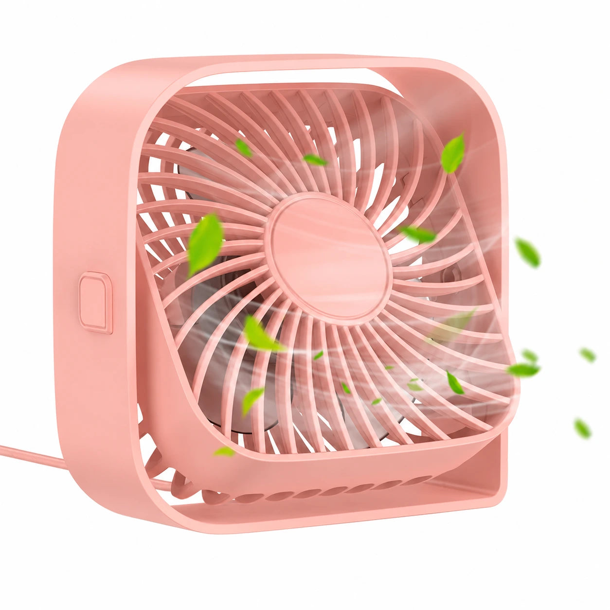 Mini USB Desk Fan with 3 Speeds, 360 Rotation, Strong Airflow & Quiet Operation