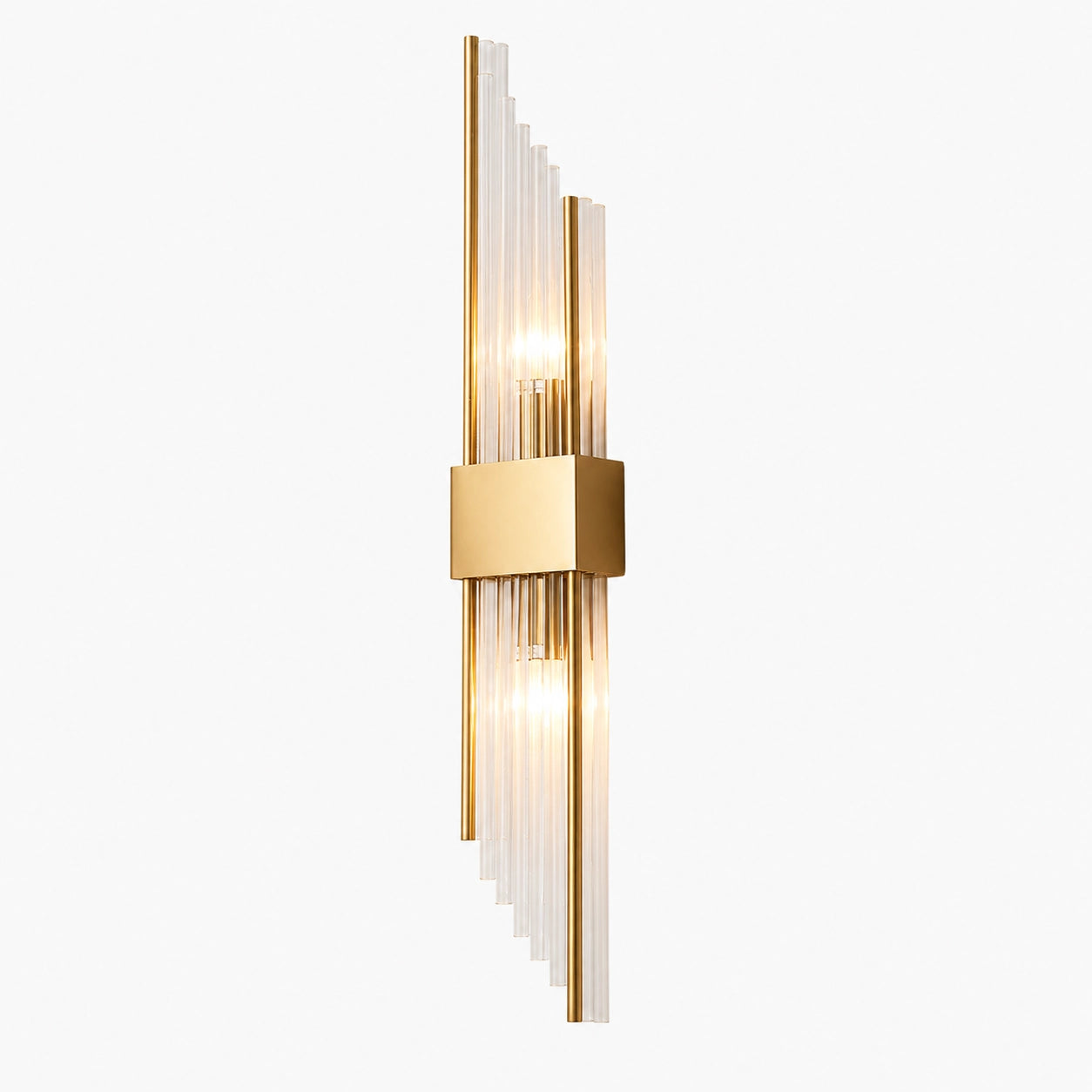 Modern Crystal Wall Light with Metal Frame