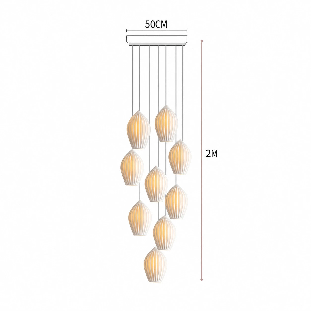 Ribbed Ceramic Pendant Light
