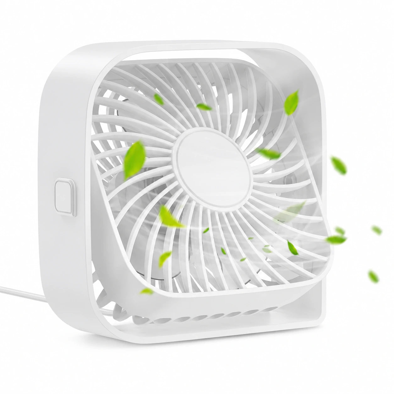 Mini USB Desk Fan with 3 Speeds, 360 Rotation, Strong Airflow & Quiet Operation