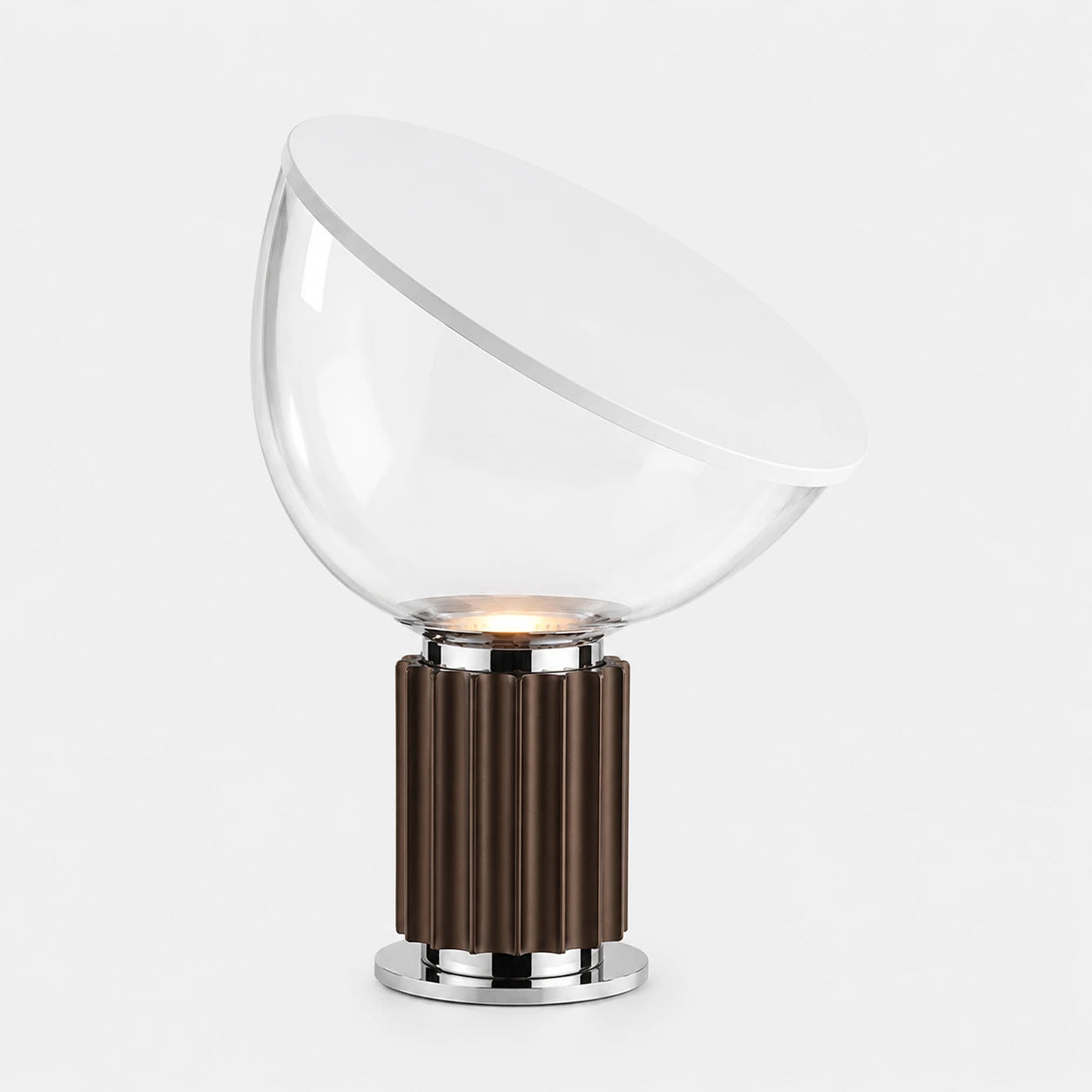 Sculptural Glass Bowl Table Lamp