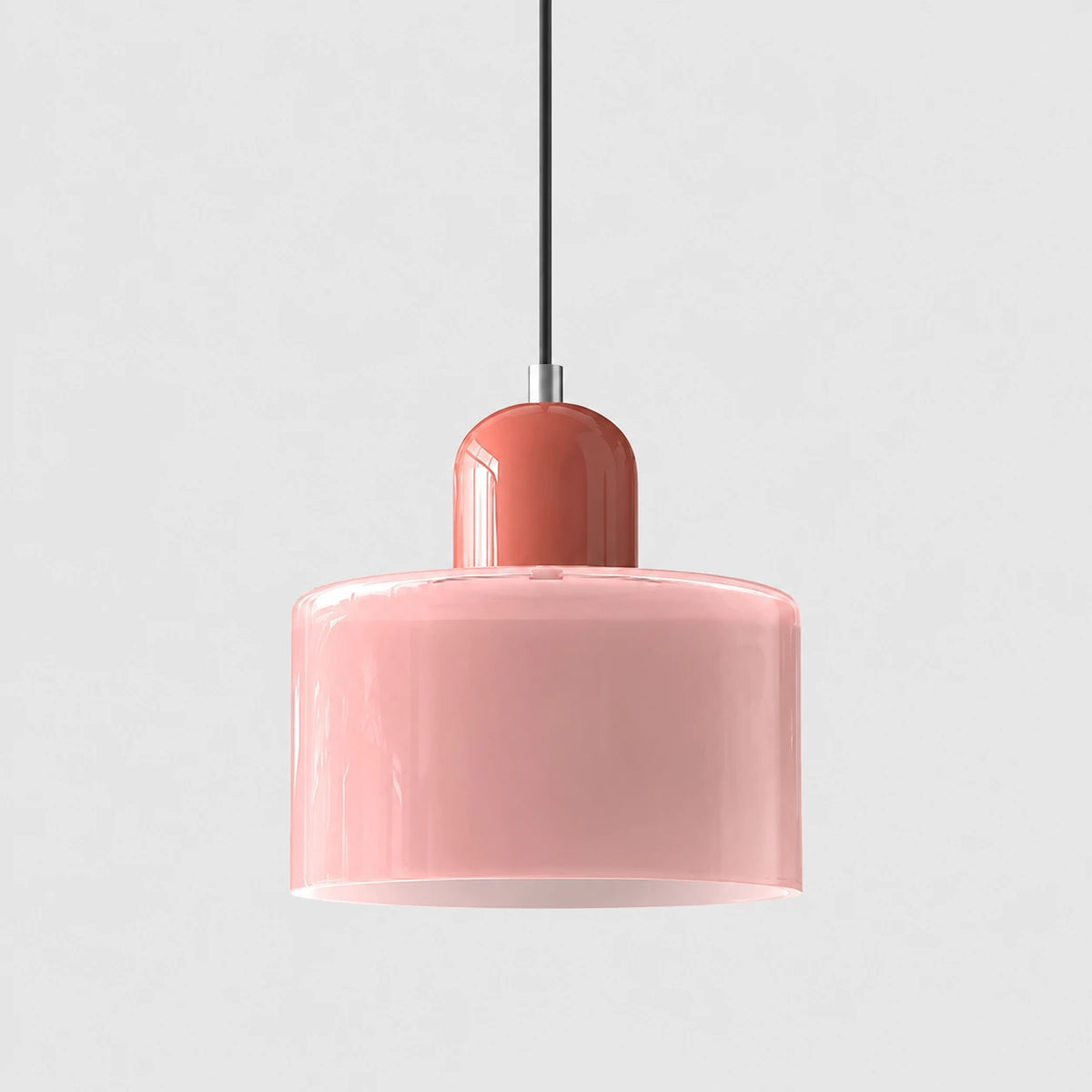 Minimalist Glass Drum Pendant Light