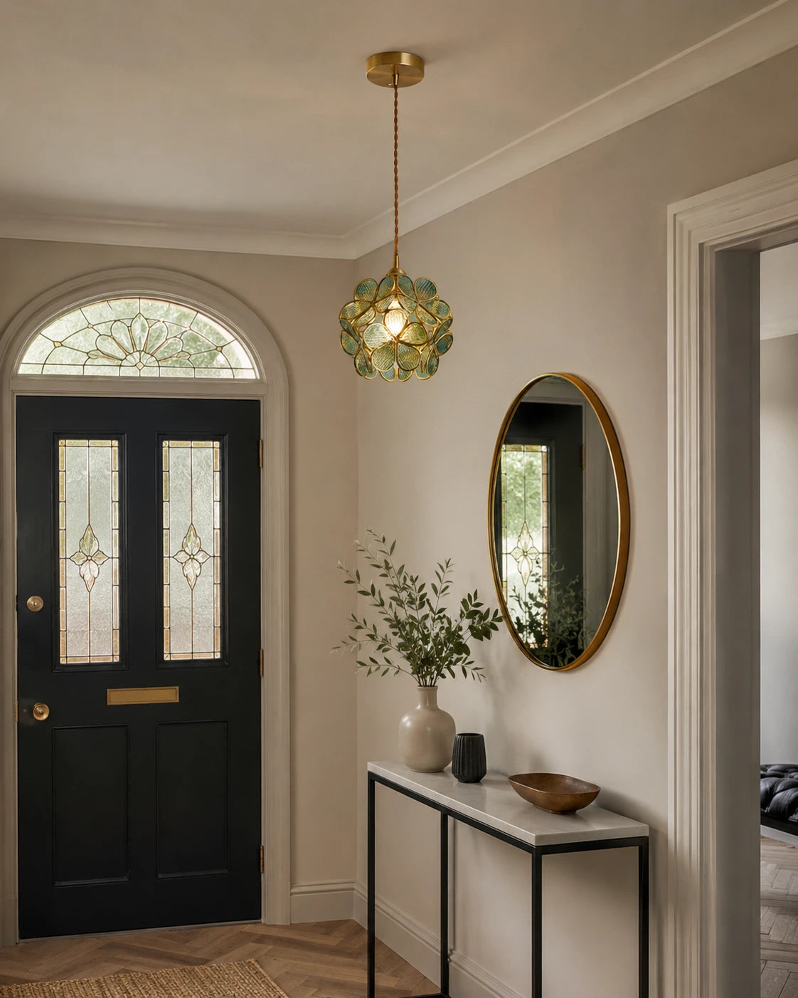 Floral Glass Petal Pendant Light
