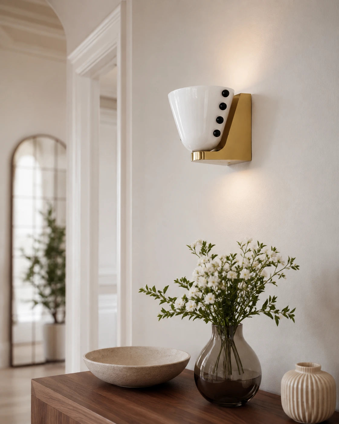 French Minimalist Glass Wall Light