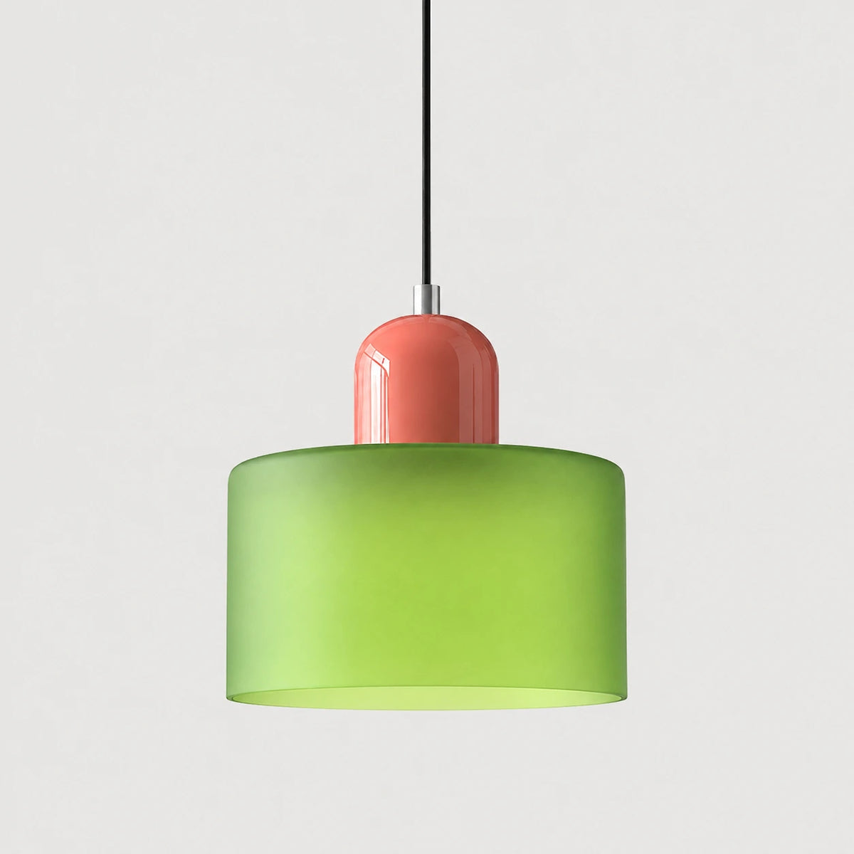 Minimalist Glass Drum Pendant Light