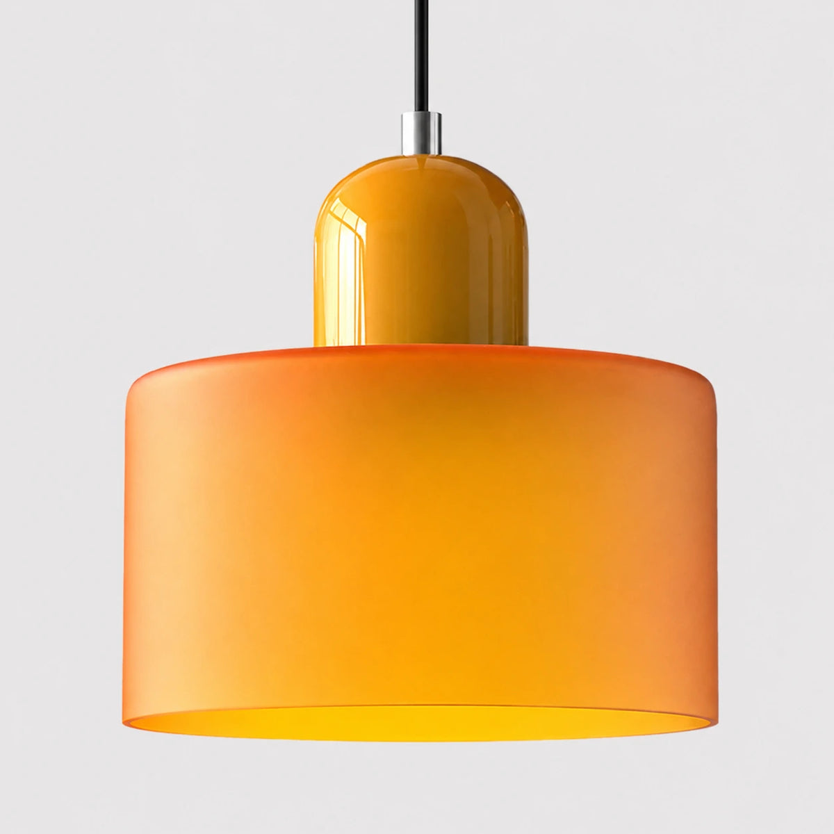 Minimalist Glass Drum Pendant Light