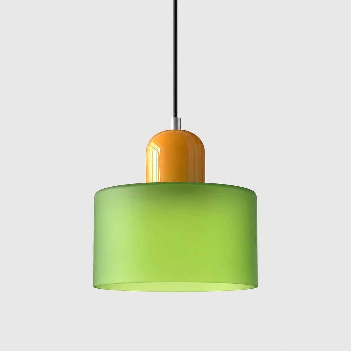 Minimalist Glass Drum Pendant Light
