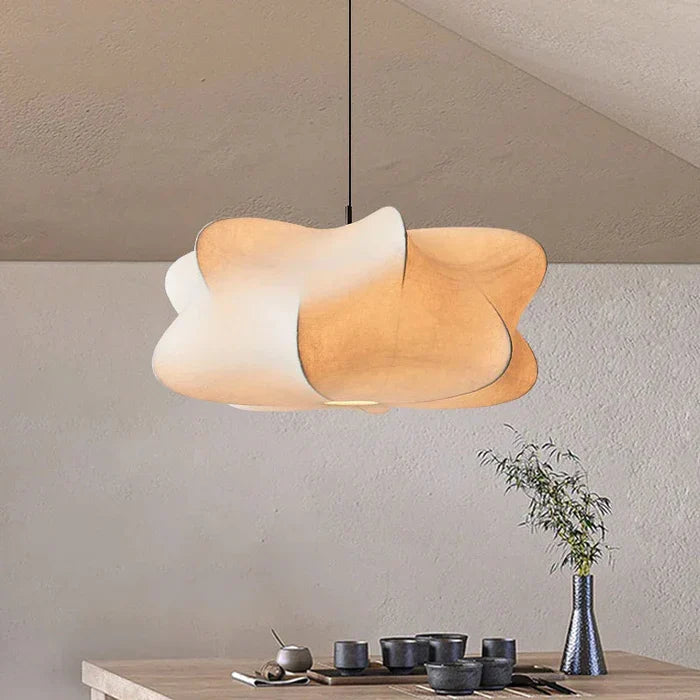 Japanese Wabi Sabi Silk Pendant Lamp